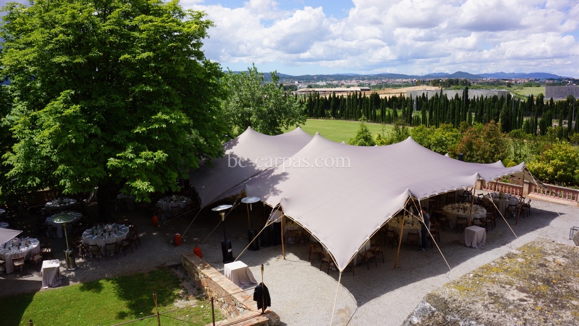Taupe marquee hire 3