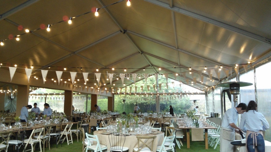Taupe marquee hire 6