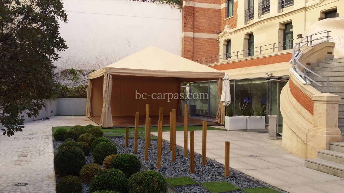 Sand colored marquee hire 4