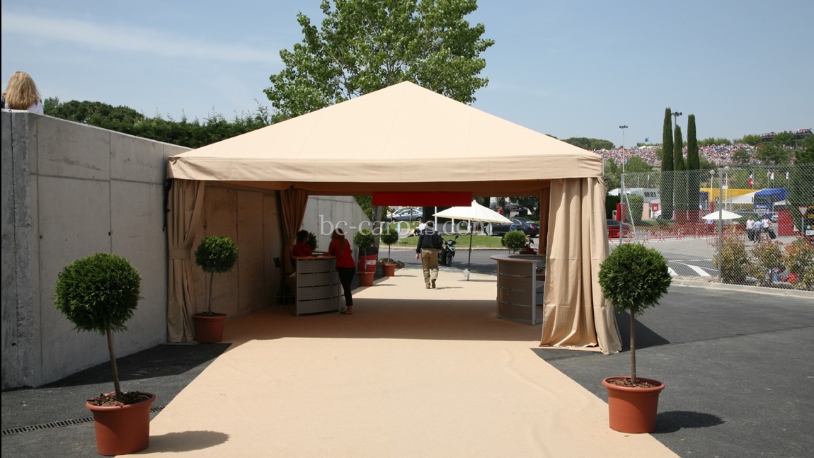Sand colored marquee hire 7
